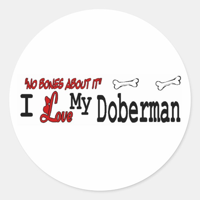 Sticker Doberman Pinscher (I Love) (Devant)