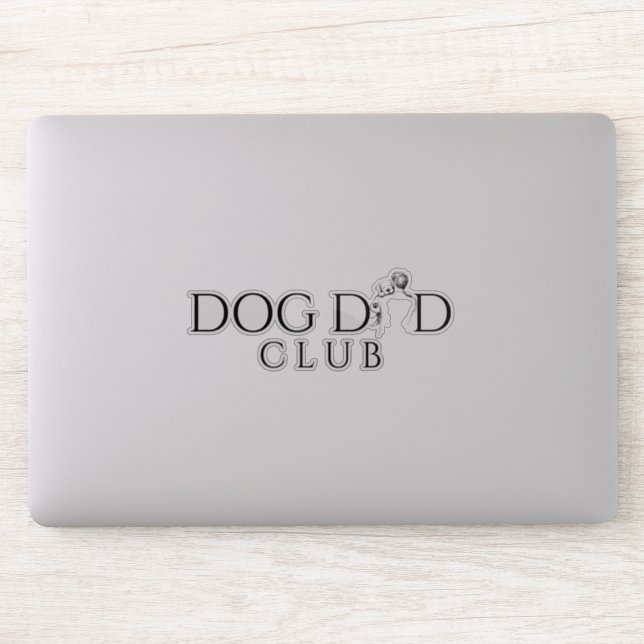 Sticker Dog Dad Club Minimal Line Art Decal (Ordinateur)