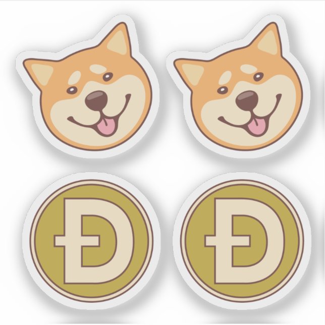 Sticker Dogecoin Shiba Inu (Devant)