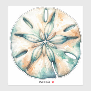 Sticker Dollar de Sable Océan Éclaboussure Mer Aquarelle M