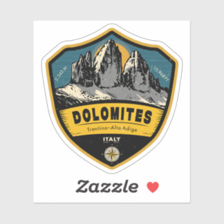 Sticker Dolomites, Alpine Adventure , italy 