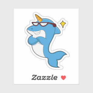 Sticker Dolphin en Licorne avec Lunettes.PNG