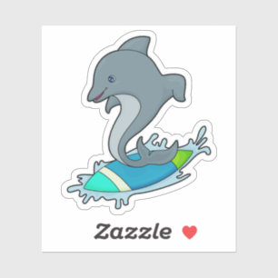 Sticker Dolpin comme Surfer avec Surfer