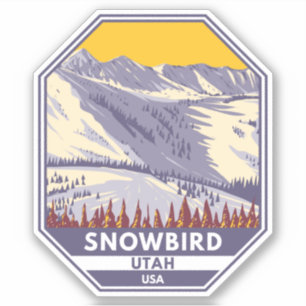Sticker Domaine skiable de Snowbird Hiver Utah