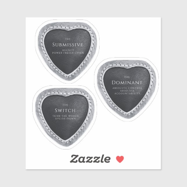 Sticker Dominant/Soumissif/Commutateur (Feuille)