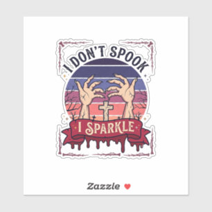 Sticker Don Spook Sparkle Mains de Zombie Halloween Sang_1