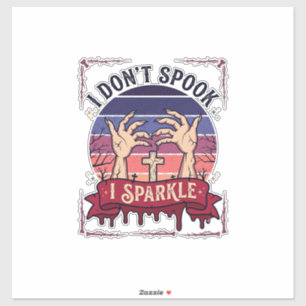 Sticker Don Spook Sparkle Mains de Zombie Halloween Sang_1