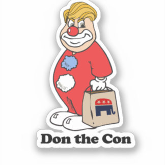 Sticker Don the con — Conception anti-Trump - - Politique 