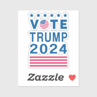 Sticker Donald Trump à la présidence 2024 Drapeau américai