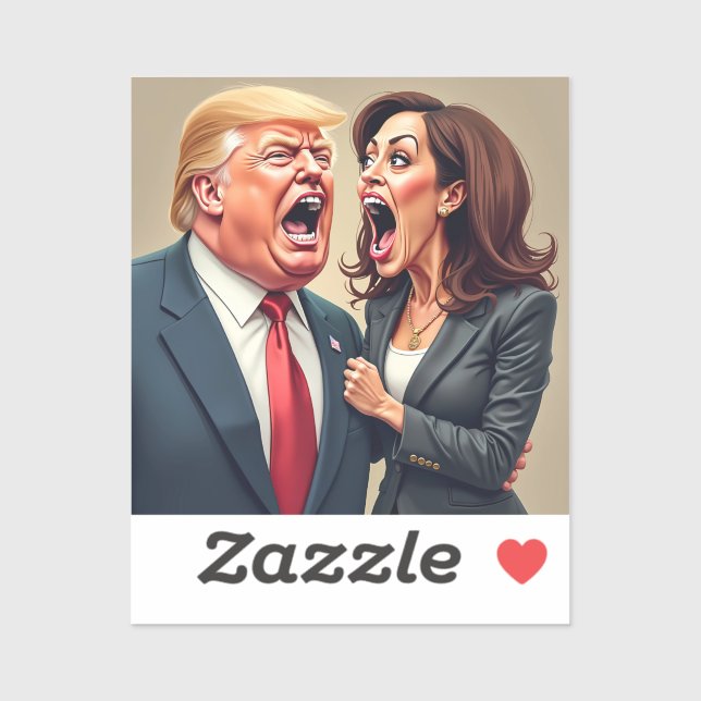 Sticker Donald Trump Kamala harris (Feuille)