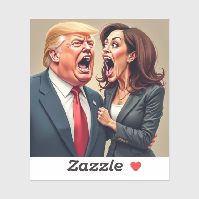 Sticker Donald Trump Kamala harris (Feuille)