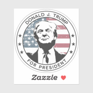 Sticker Donald Trump pour le président #MAGA