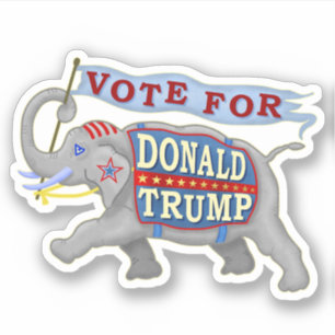 Sticker Donald Trump Président 2024 Eléphant républicain