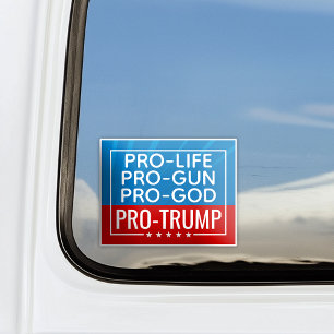 Sticker Donald Trump Pro-Life Pro-Gun Pro-God