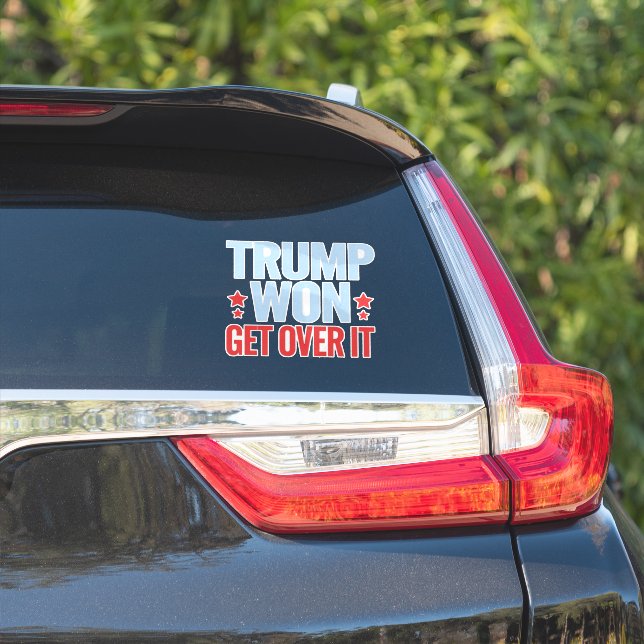 Sticker Donald Trump remporte la victoire 2024 Trump (Côté voiture)