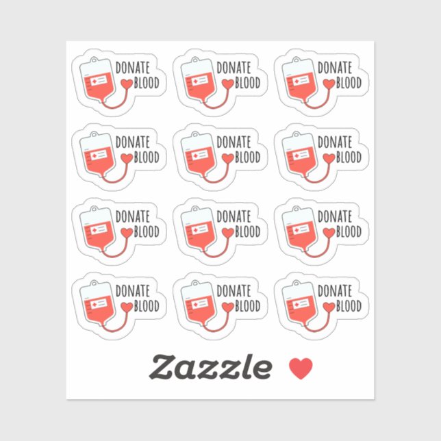 Sticker Donner Donner Sac de Don de Sang Calendrier Planif (Feuille)
