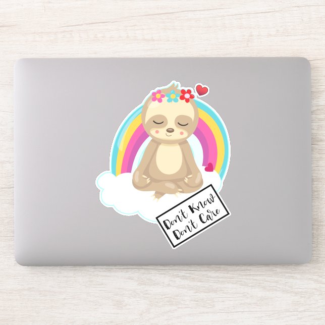 Sticker Don't Know Don't Care Text (Ordinateur)