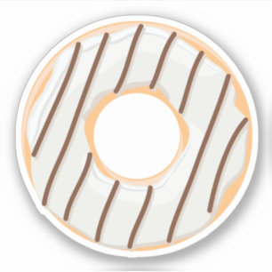 Sticker Donut au chocolat crémeux avec pépites de bonbons
