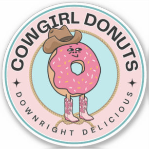 Sticker Donut, Drôle Sprinkings Roses