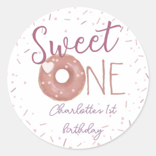 Sticker Donut Sweet One Birthday