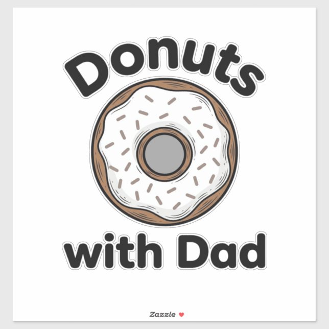 Sticker Donuts avec Papa Conception de chemise de Donut Vi (Feuille)