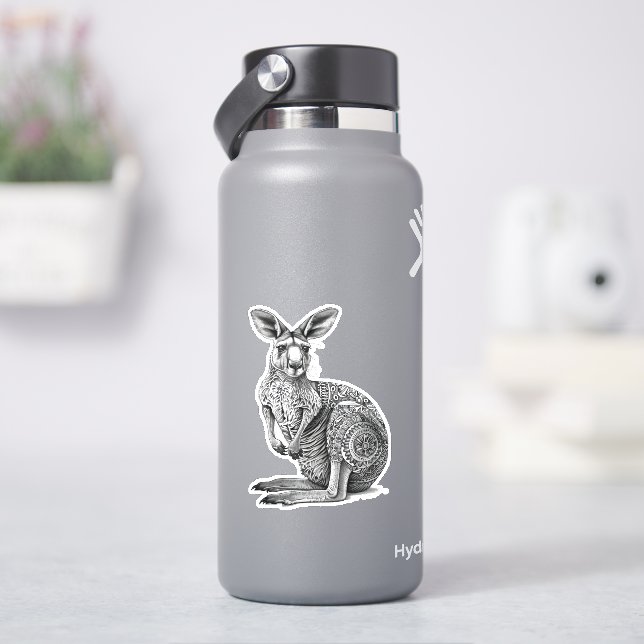 Sticker Doodart Kangaroo (HydroFlask)