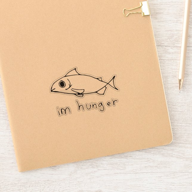 Sticker Doodle de poisson aléatoire (Carnet)