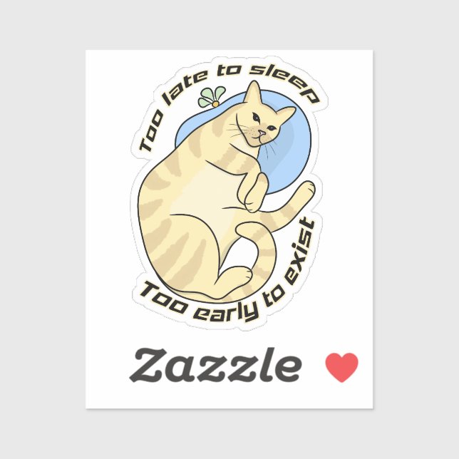 Sticker Dormir - Feline privée | (Feuille)