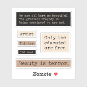 Sticker Dossier de citations sombres