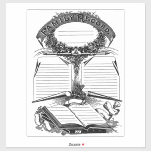 Sticker Dossier familial Certificat de mariage de décès ar
