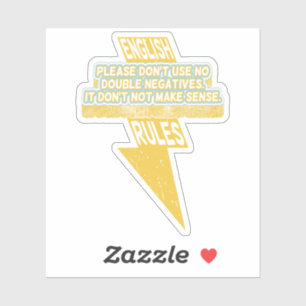 Sticker Double lecture négative de l'anglais