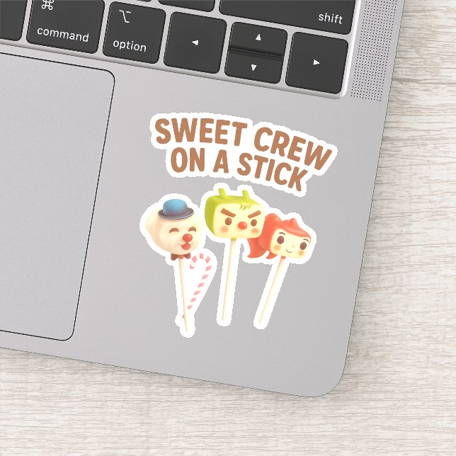 Sticker Douce Équipe : Cake Pops de personnages sur un bât (Détail)
