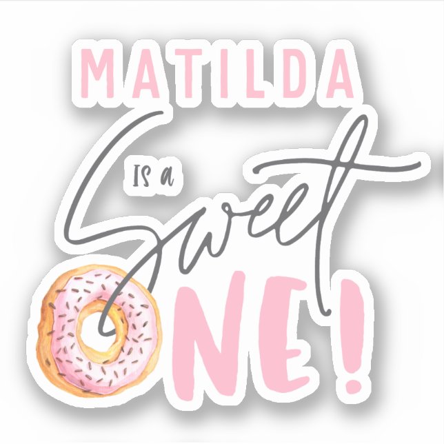 Sticker Douce un 1er anniversaire (Devant)