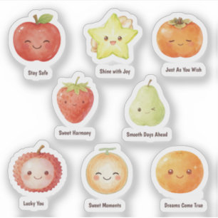 Sticker Douces Petites Envies de Fruits mignons Fruit