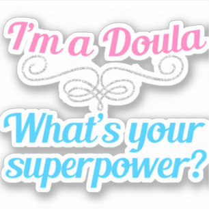 Sticker Doula Superhero