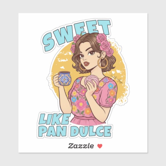 Sticker Doux comme Pan Dulce Conchas & Cafecito  (Feuille)