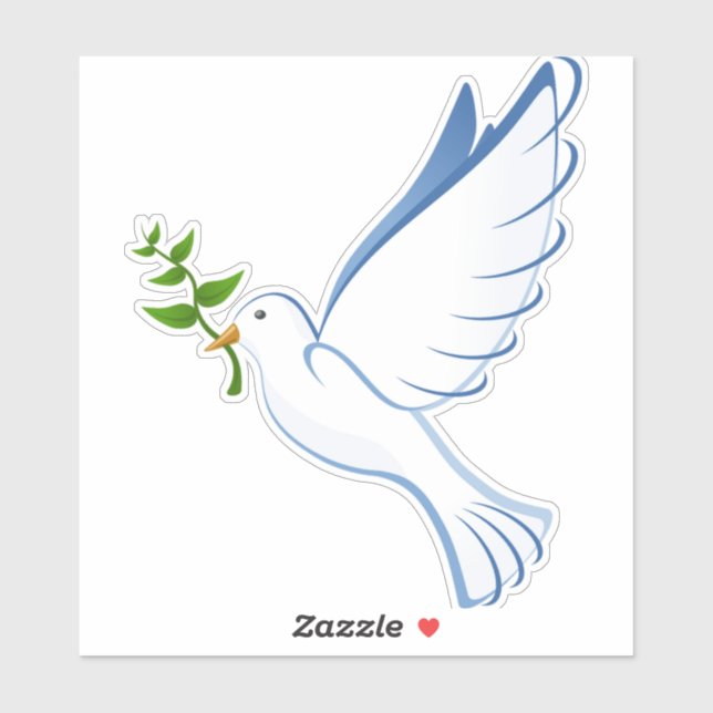 Sticker dove peace flying (Feuille)