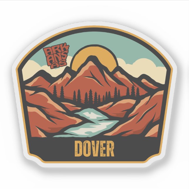 Sticker Dover, Arkansas  (Devant)