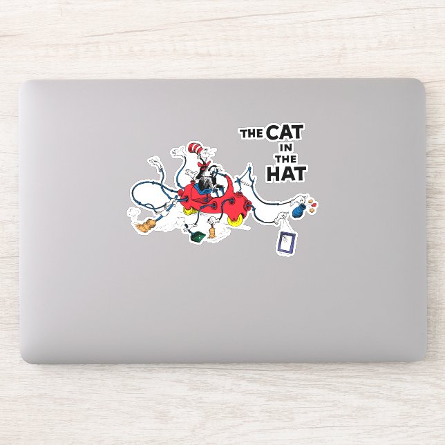 Sticker Dr Seuss | Chat dans le Casquette nettoie vers le  (Ordinateur)