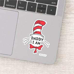 Sticker Dr Seuss Chat dans le Casquette - Papa Je suis