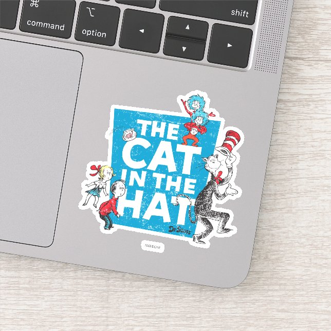 Sticker Dr Seuss | Chat dans le logo du Casquette - Caract (Détail)