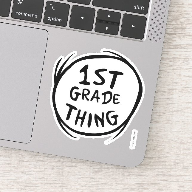 Sticker Dr Seuss | Chose Une Chose Deux - 1ère Chose (Détail)