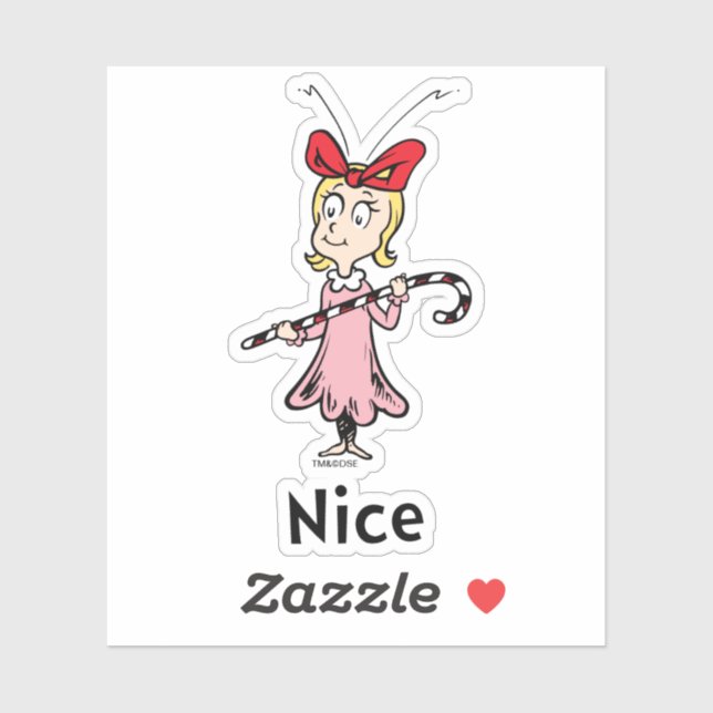 Sticker Dr. Seuss | Cindy-Lou Qui est gentille (Feuille)