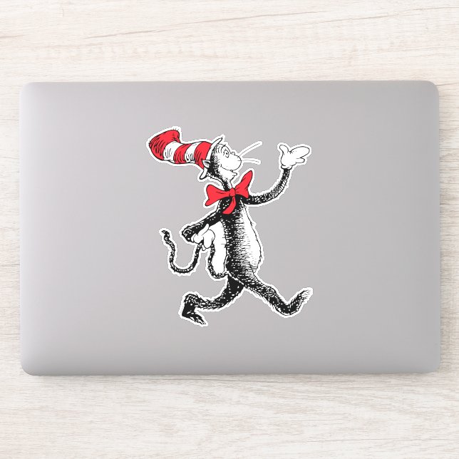 Sticker Dr. Seuss | Le Chat Chapeauté défile sur le podium (Ordinateur)