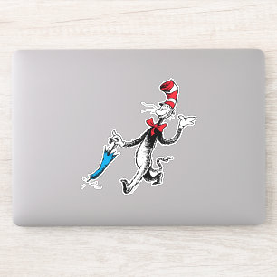 Sticker Dr. Seuss Le Chat Chapeauté Marche au parapluie