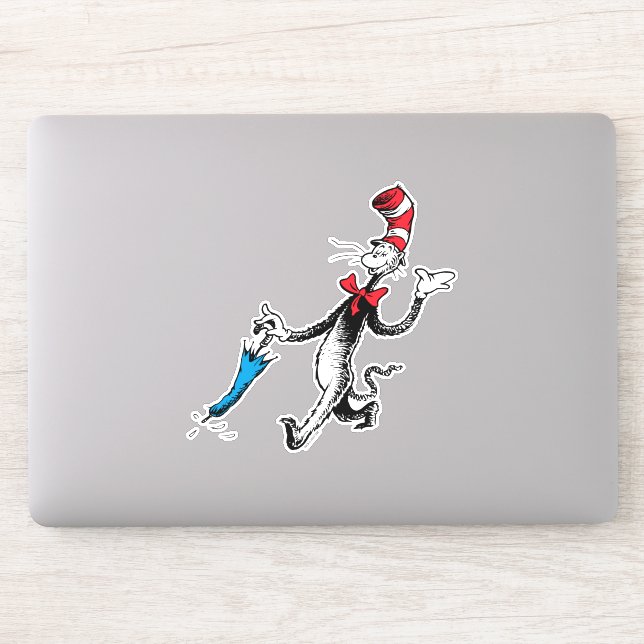 Sticker Dr. Seuss | Le Chat Chapeauté Marche au parapluie (Ordinateur)