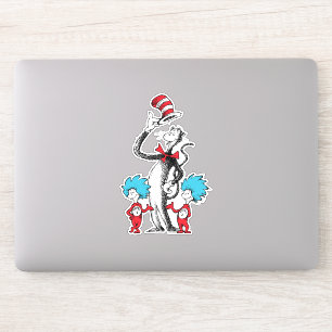 Sticker Dr. Seuss Le Chat dans le Chapeau, Chose Un et C