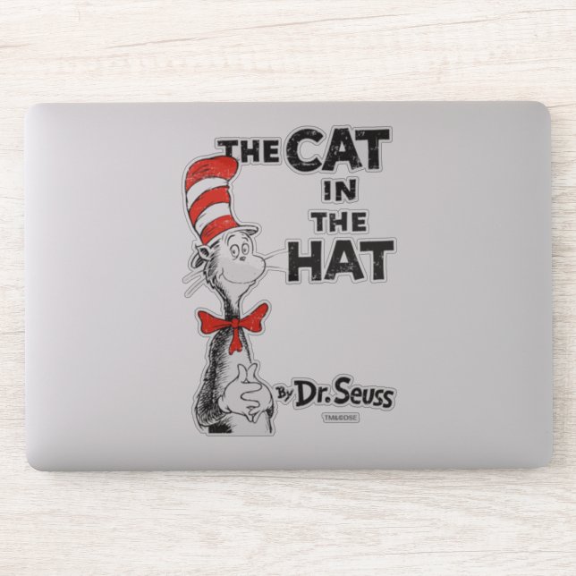 Sticker Dr Seuss| Le Chat dans le livre Casquette (Ordinateur)