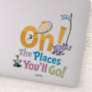 Sticker Dr Seuss   Oh, les endroits où vous irez !
