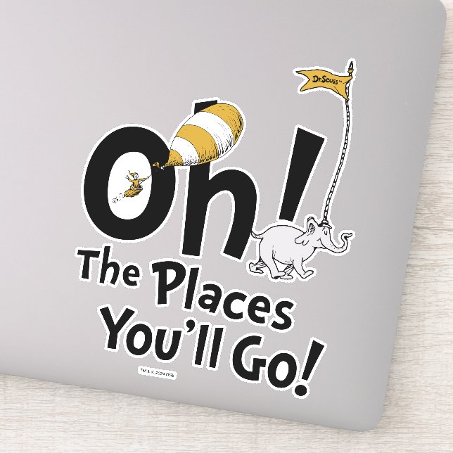 Sticker Dr. Seuss | Oh, The Places You'll Go! Rétro (Détail)